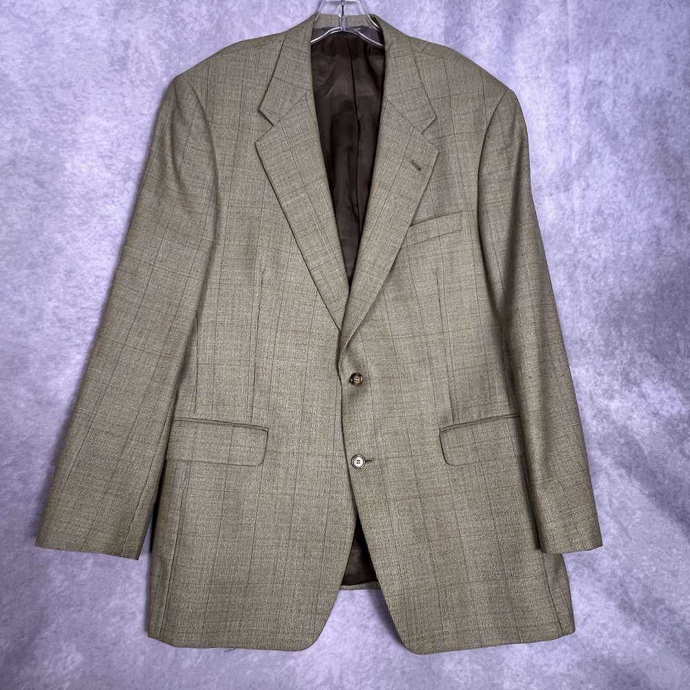 Coppley Blazer Mens Olive Plaid Silk Sport Coat Jacket Canada Custom Made